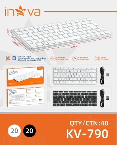 Teclado Sem Fio Bluetooth KV790 - Innova