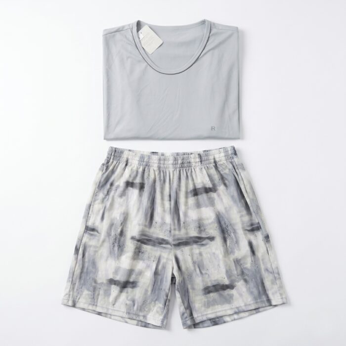 Pijama Masculino Recco Plus Size Microfibra Amni® - Cinza Mineral Estampado - EG2