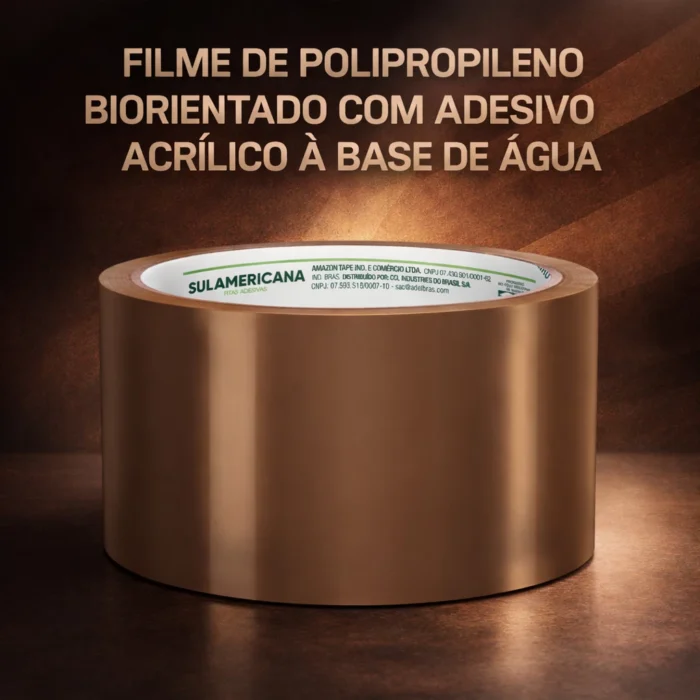 Fita Adesiva Embalagem Acrílica Marrom 48mm x 40m