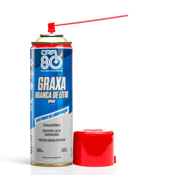 Graxa Branca de Lítio em Spray Car 80 (300ml/200g)