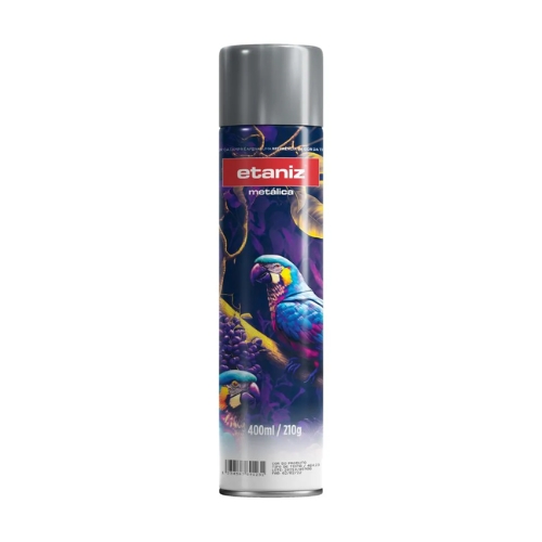 Tinta Spray Etaniz Metálica 400ml - Prata
