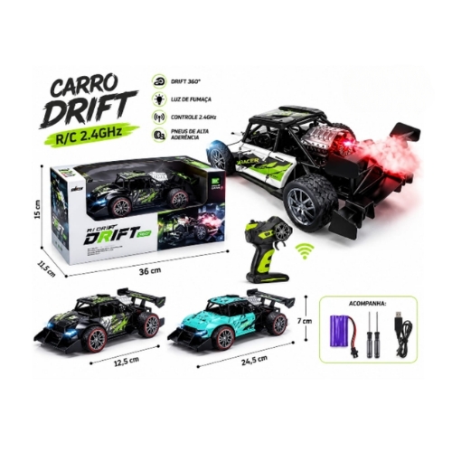 Carro Drift Controle Remoto Que Lança Fumaça