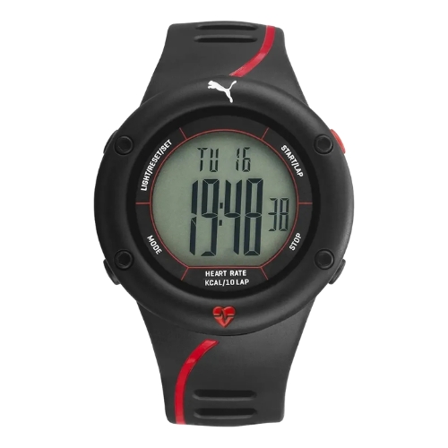 Relógio Esportivo Puma Cardiac Digital com Frequencímetro e Cinta Peitoral - Preto (PU911)