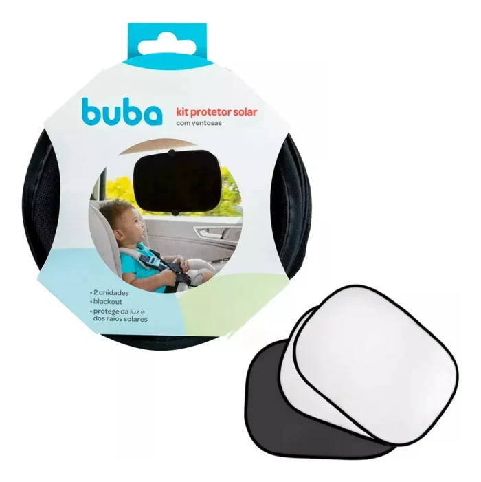 Kit Protetor Solar para Carro Buba com Ventosas – 2 Unidades