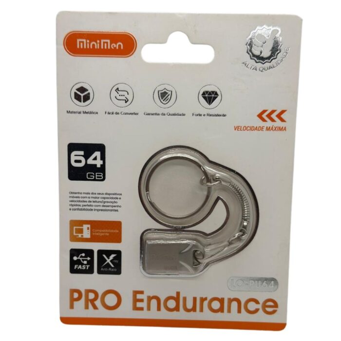 Pen Drive 64GB MiniMen PRO Endurance USB LO-PU64 Metálico